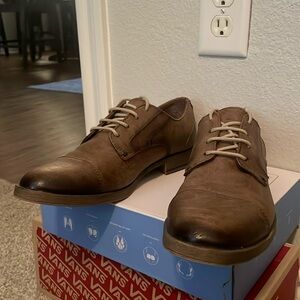 H&M Dress Shoes, size 7.5, rustic brown, great condition